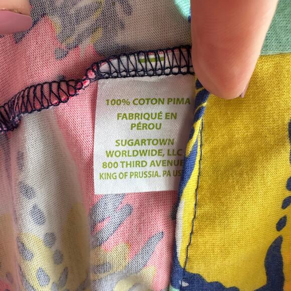 Lilly Pulitzer Marlowe Big Flirt Hibiscus XS Cotton 3/4 Sleeve Dress Resortwear - Picture 8 of 9